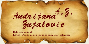 Andrijana Zujalović vizit kartica